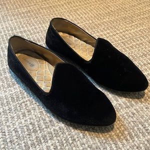 Birdies Black Velvet Slipper Size 7.5